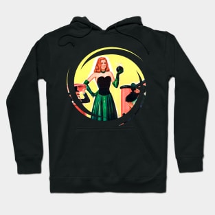 Woman with a Bomb in Her Hand Retro Vintage Fantasy Comic Funny Popart Scifi Old Hoodie